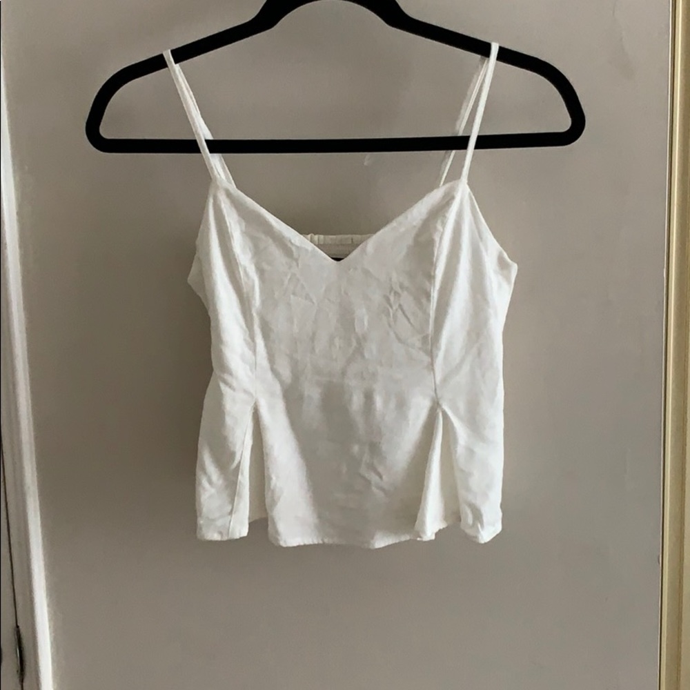 White Flowy Tank